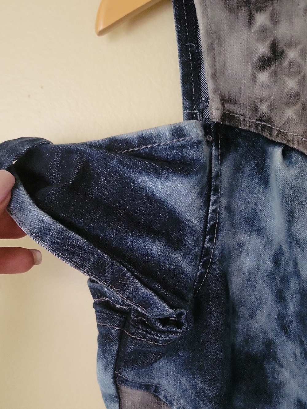 Apple Bottoms  VINTAGE Acid Wash Blue & Gray Denim  Dress - Picture 3 of 8